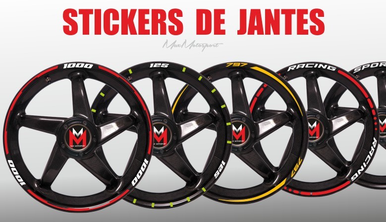 MAX Motosport - Sticker de jantes pour moto de sport